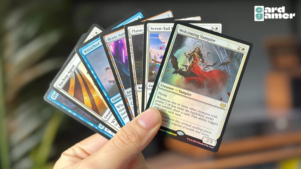 magic the gathering cards in hand
