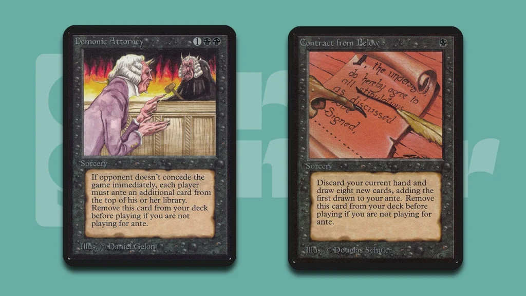 demonic attorney and contract from below mtg cards