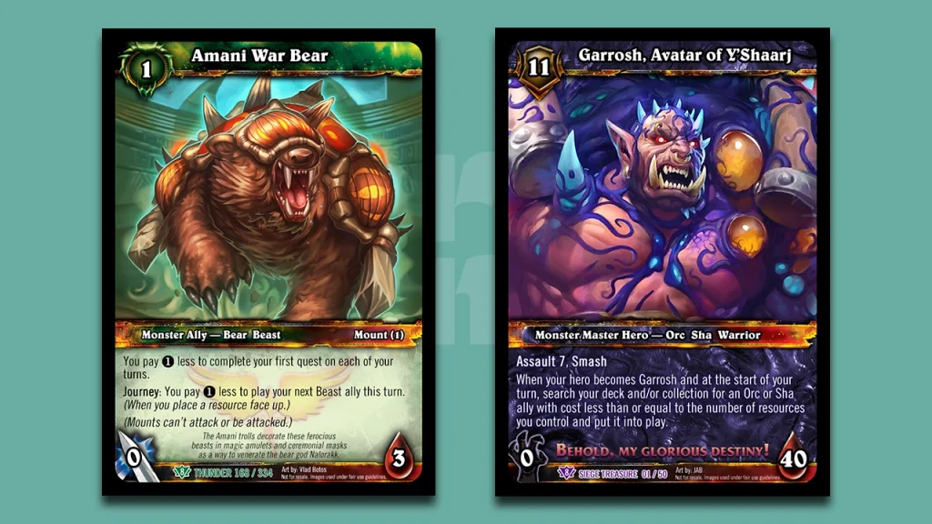 world of warcraft trading cards