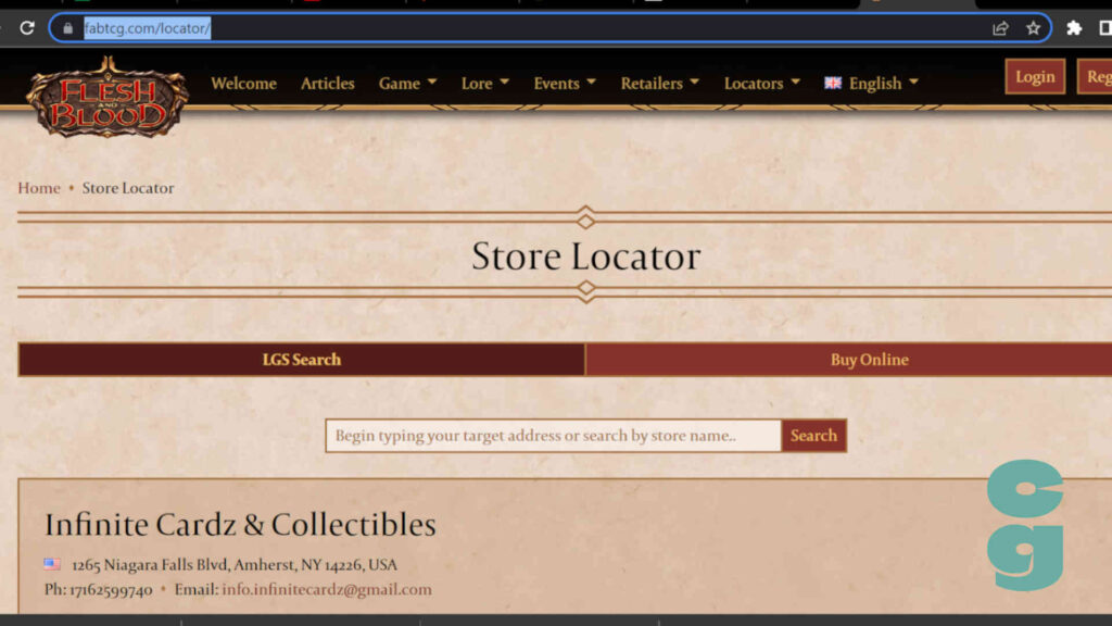 FAB - Store Locator Page