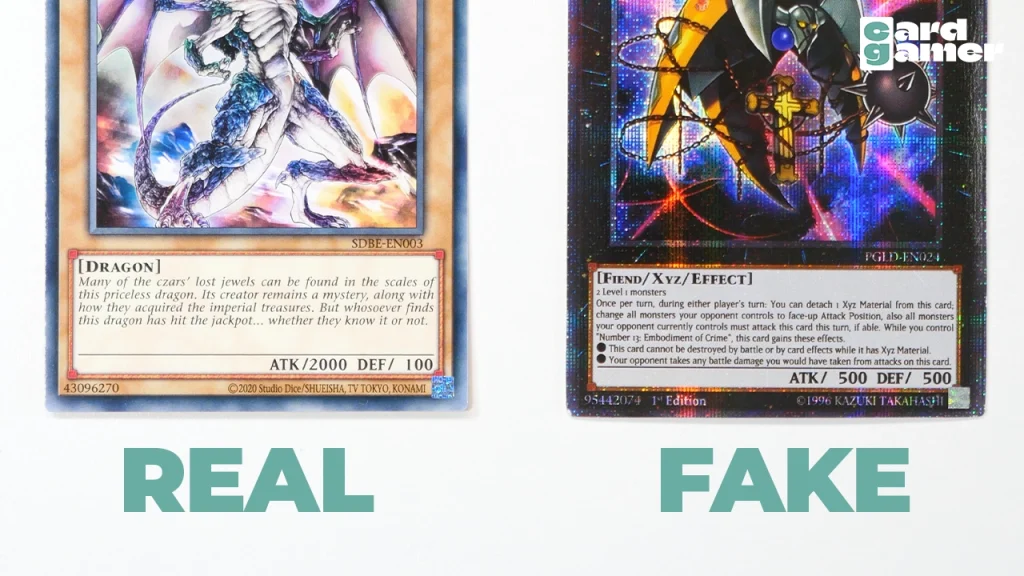 real vs fake yugioh cards