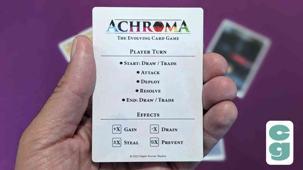 Achroma Turn Summary Card