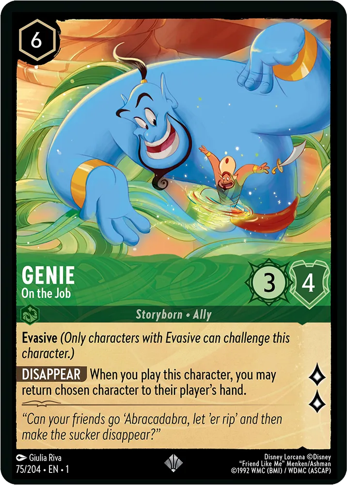 genie lorcana card