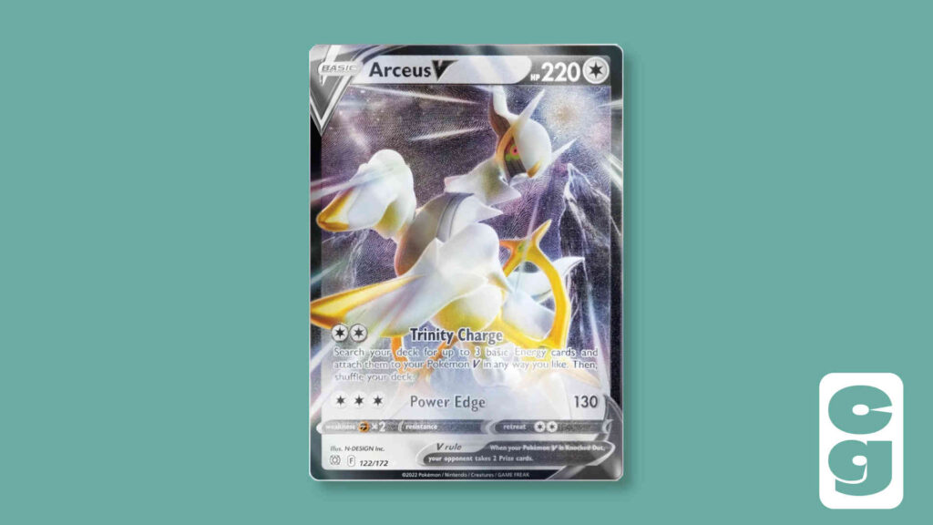 Arceus V - Metal Pokemon Card