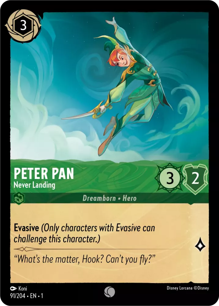 peter pan lorcana card