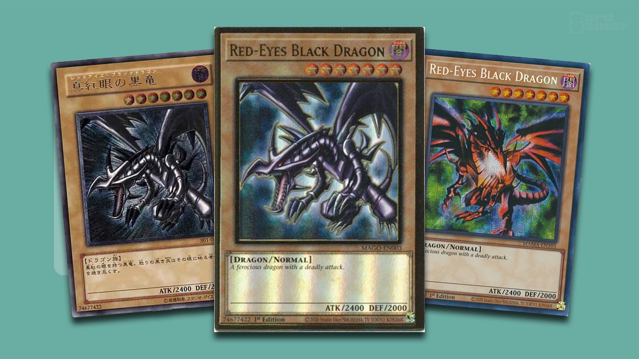 red eyes black dragon anime card