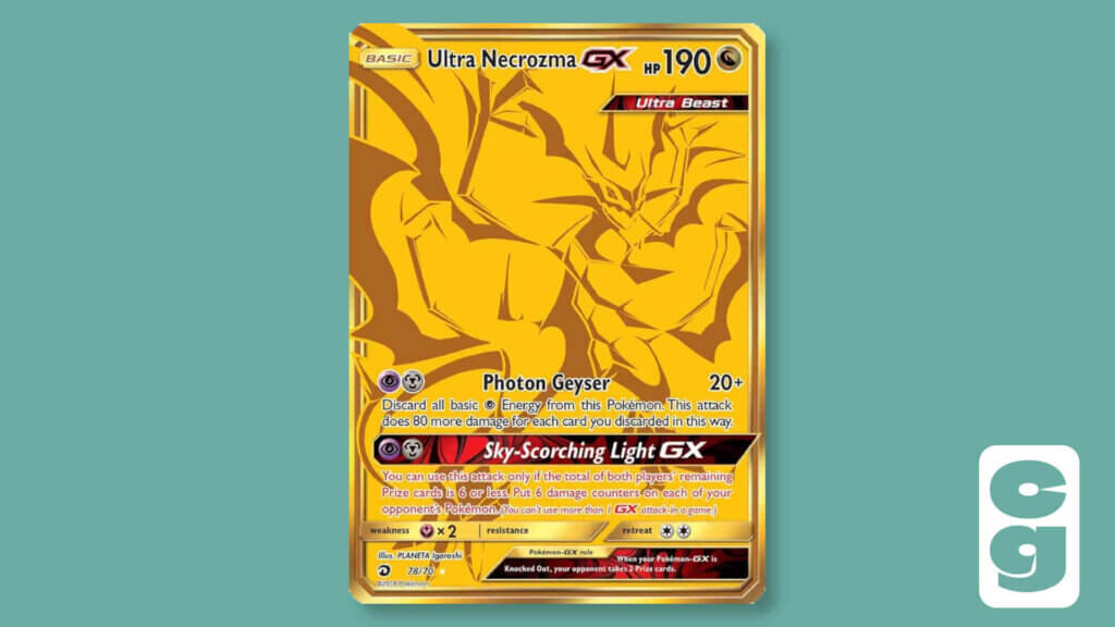 Pokemon Gold Card - Ultra Necrozma GX