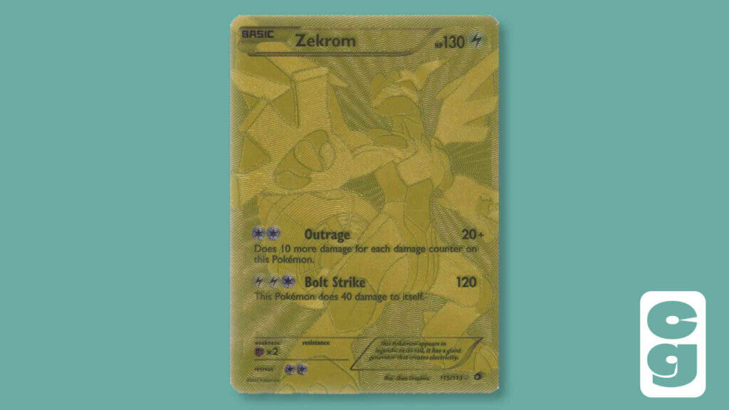 Pokemon Gold Card - Zekrom