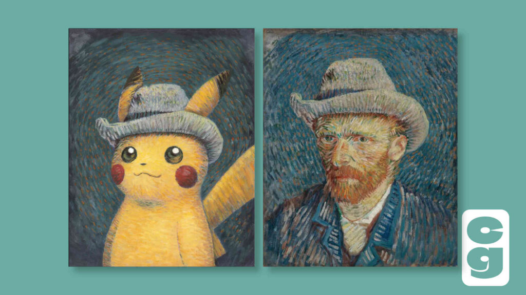 Pikachu and Van Gogh Felt Hat Images