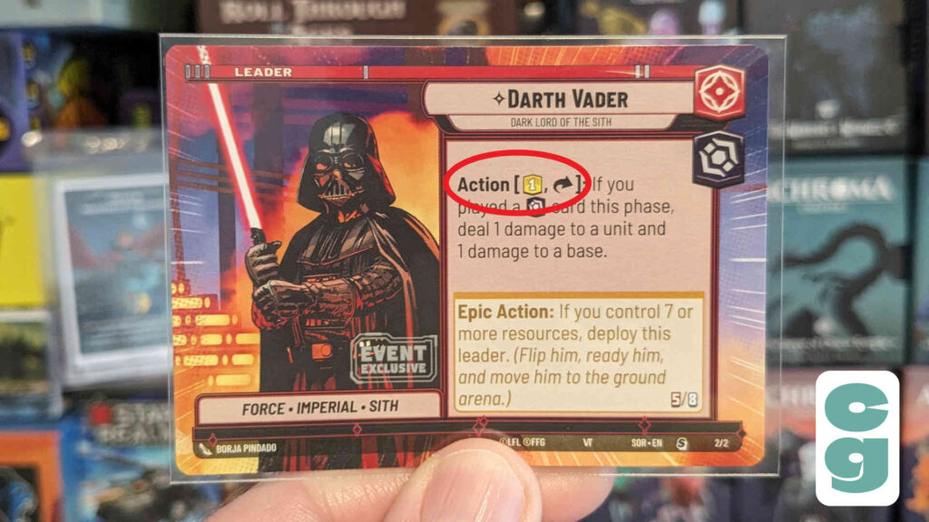 Star Wars Unlimited Leader Card Action