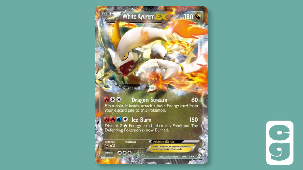 Pokemon White Kyurem EX Card