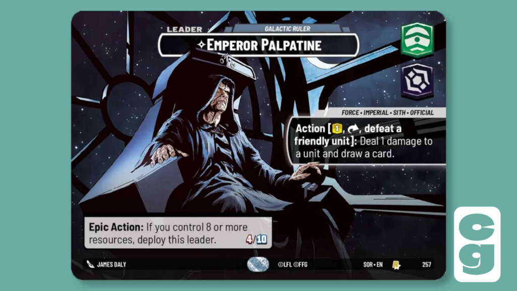 Star Wars Unlimited Palpatine Leader Side
