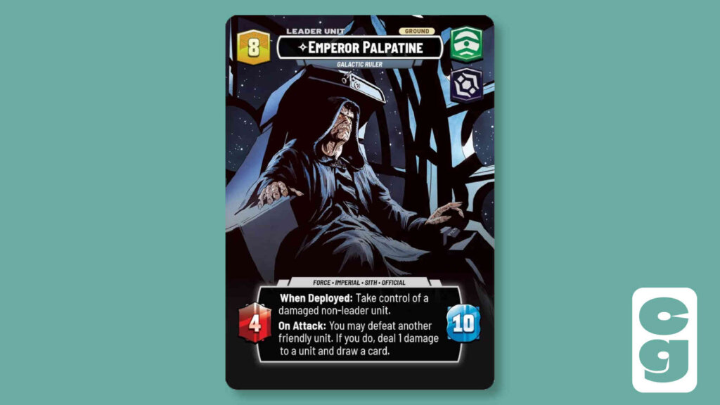 Star Wars Unlimited Palpatine Unit Side