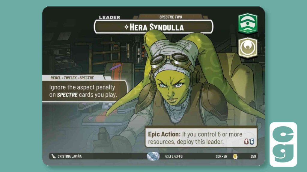 Star Wars Unlimited Hera Leader Side