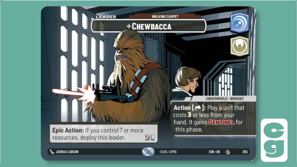 Star Wars Unlimited Chewbacca Leader Side