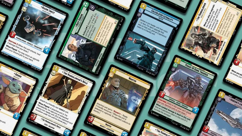 A selection of cards from the Shadows of the Galaxy card list so far