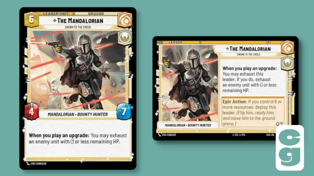 Star Wars Unlimited Shadows of the Galaxy The Mandalorian Leader Card