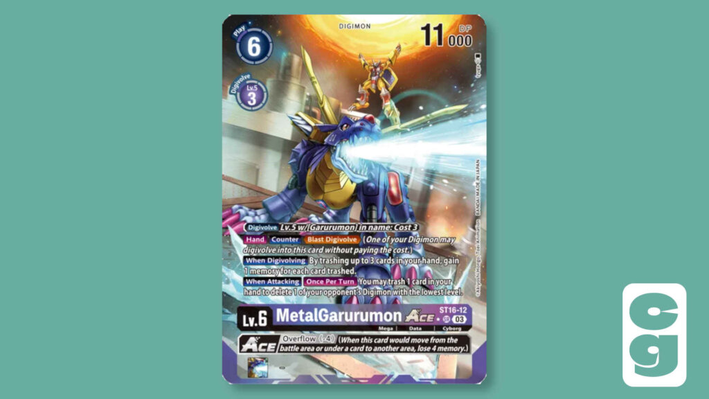Digimon Metal Garurumon Alt Art ST16-12 SR