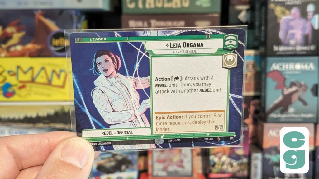 Star Wars Unlimited Leia Organa Leader Card Front
