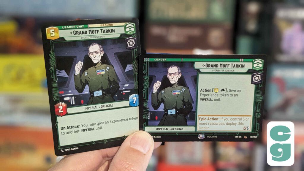 Star Wars Unlimited Grand Moff Tarkin Leader Card