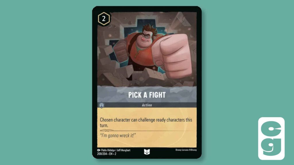 Disney Lorcana Rise of the Floodborn Pick A Fight Card