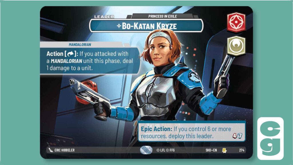 SWU Shadows of the Galaxy Showcase Bo-Katan - Leader Side