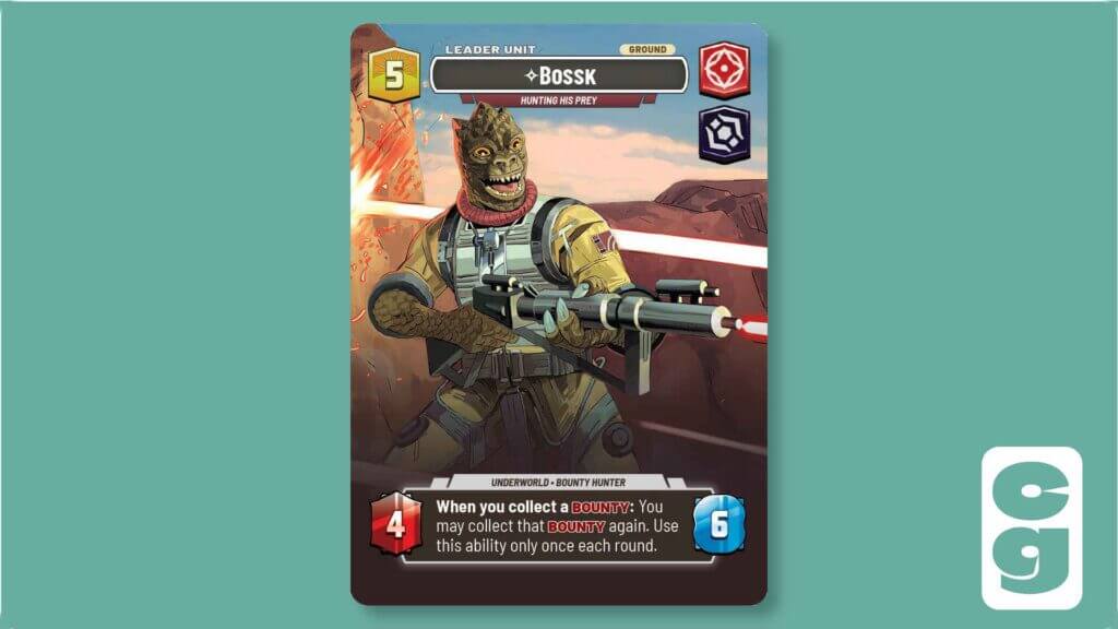 SWU Bossk Leader Card - Unit Side