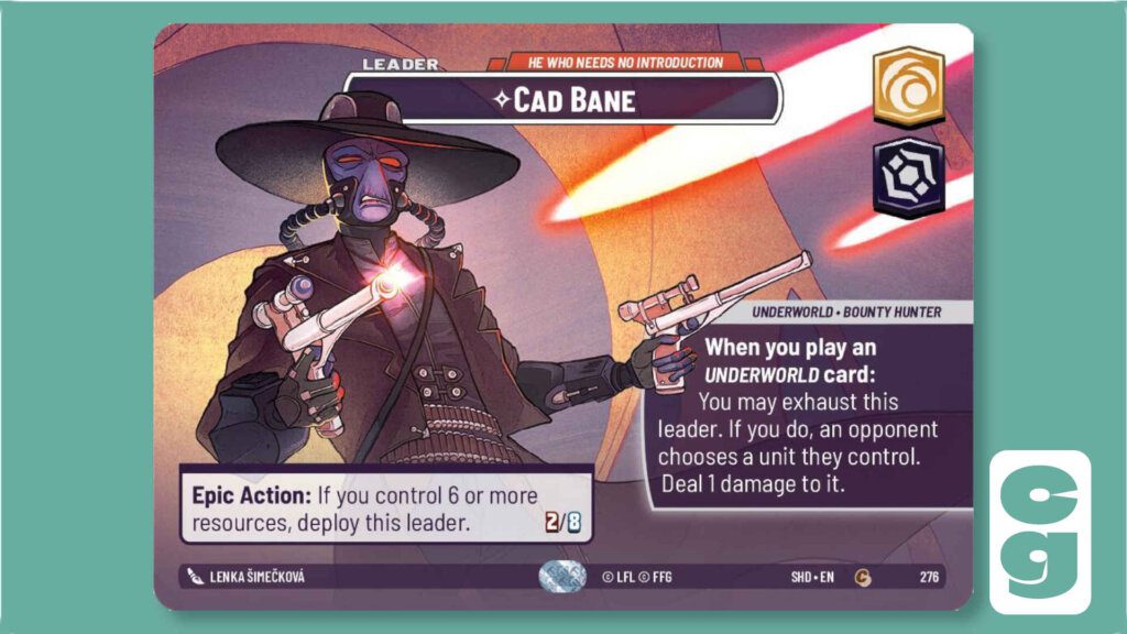 SWU Shadows of the Galaxy Showcase Cad Bane - Leader Side