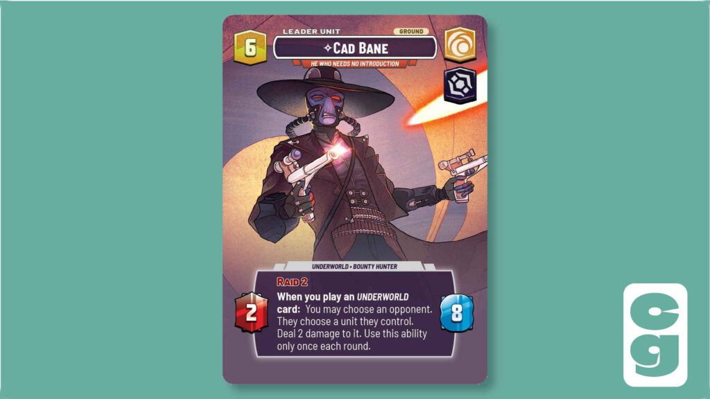 SWU Shadows of the Galaxy Showcase Cad Bane - Unit Side