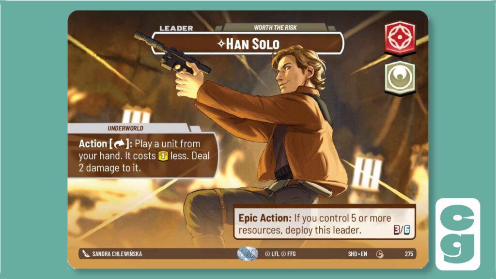 SWU Shadows of the Galaxy Showcase Han Solo - Leader Side