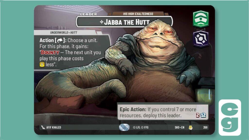 SWU Shadows of the Galaxy Showcase Jabba - Leader Side