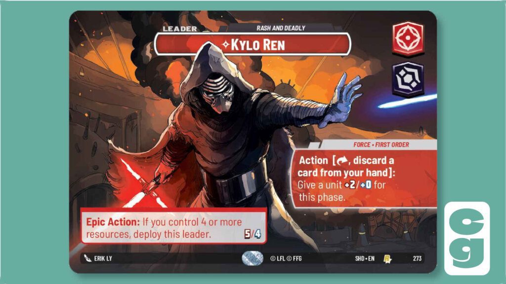 SWU Shadows of the Galaxy Showcase Kylo Ren - Leader Side