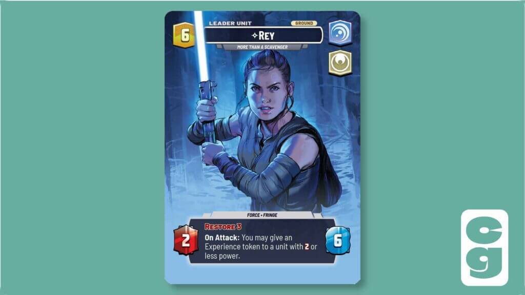 SWU Shadows of the Galaxy Showcase Rey - Unit Side