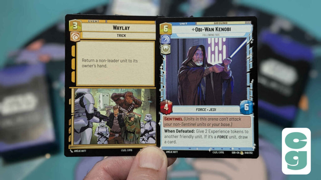 Star Wars Unlimited Waylay and Obi-Wan Kenobi Cards