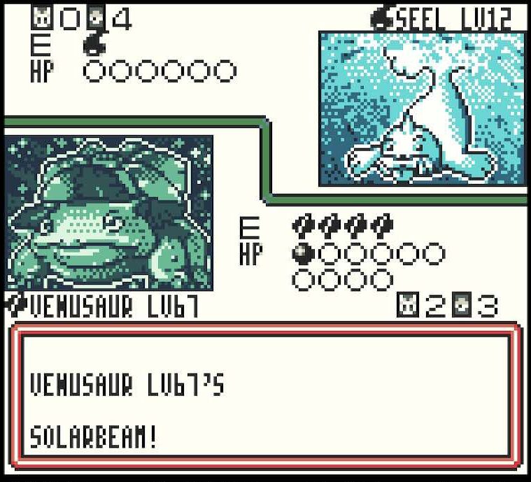 In which the main character's Venusaur decimates the opponent's Seel to take the fourth of six Prize cards.