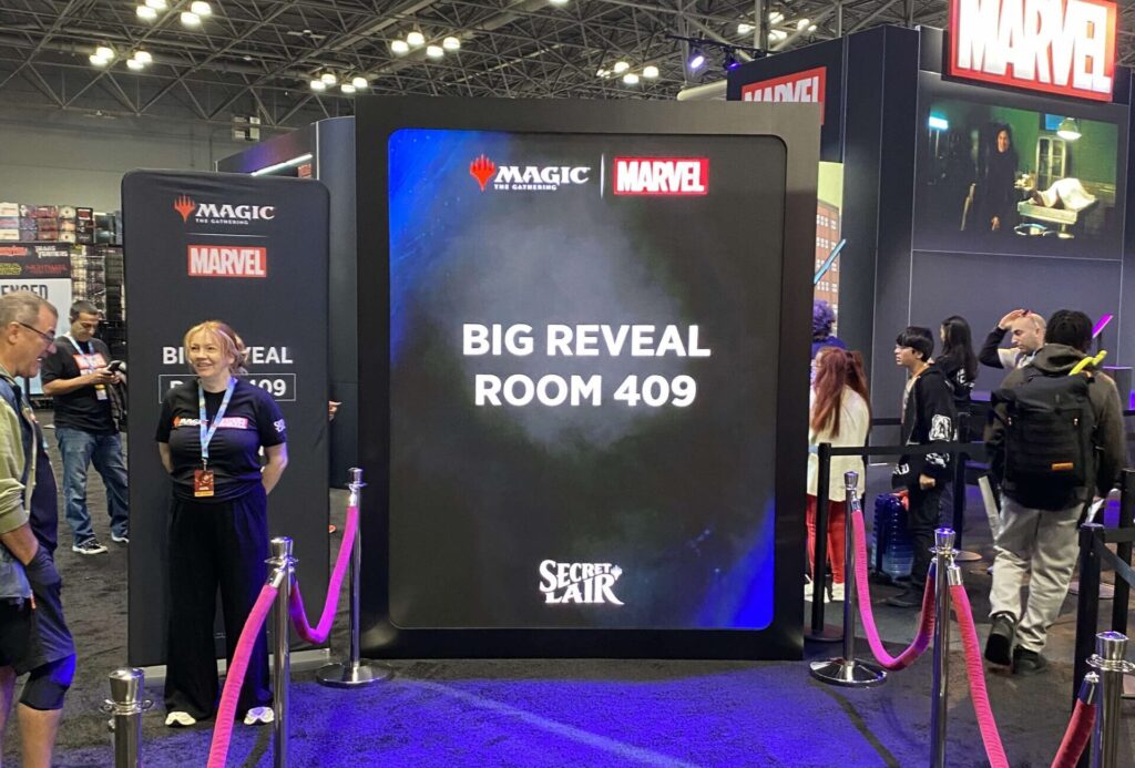 The Magic X Marvel floor booth at New York Comic-Con 2024 on Thursday, October 17th. Photo credit: Josh Nelson