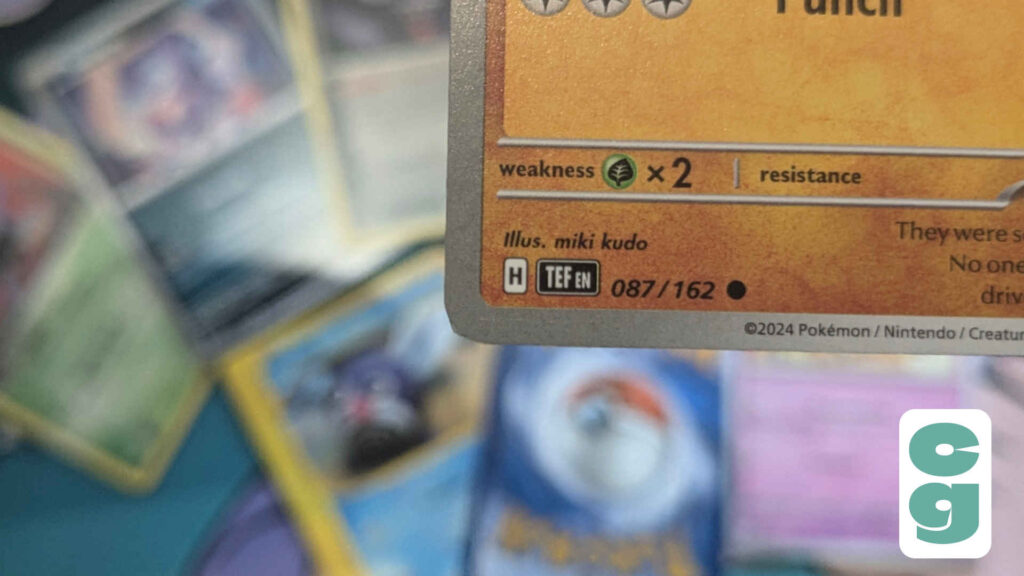 The H regulation mark on a Pokémon card