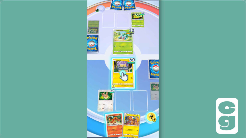 The play area in Pokémon TCG Pocket