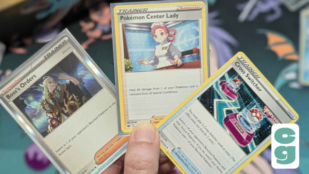 A selection of Pokemon TCG Trainer Cards