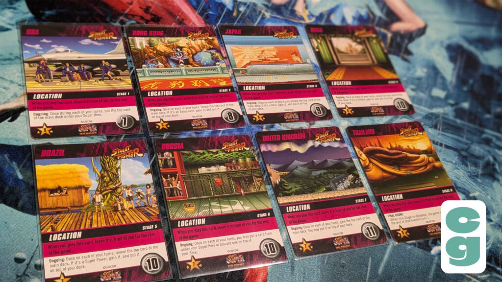 Street Fighter Deck Building Game Stage Cards