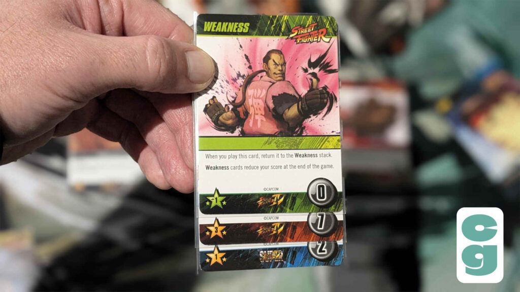 The Dan Hibiki Weakness card from Street Fighter The Deck Building Game