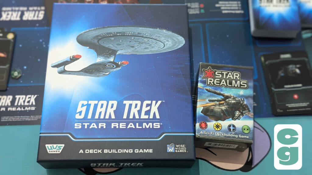 Star Trek Star Realms next to the original game in a much smaller box