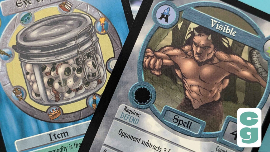 The art on Wizard In Training cards, showcased by a closeup of two cards