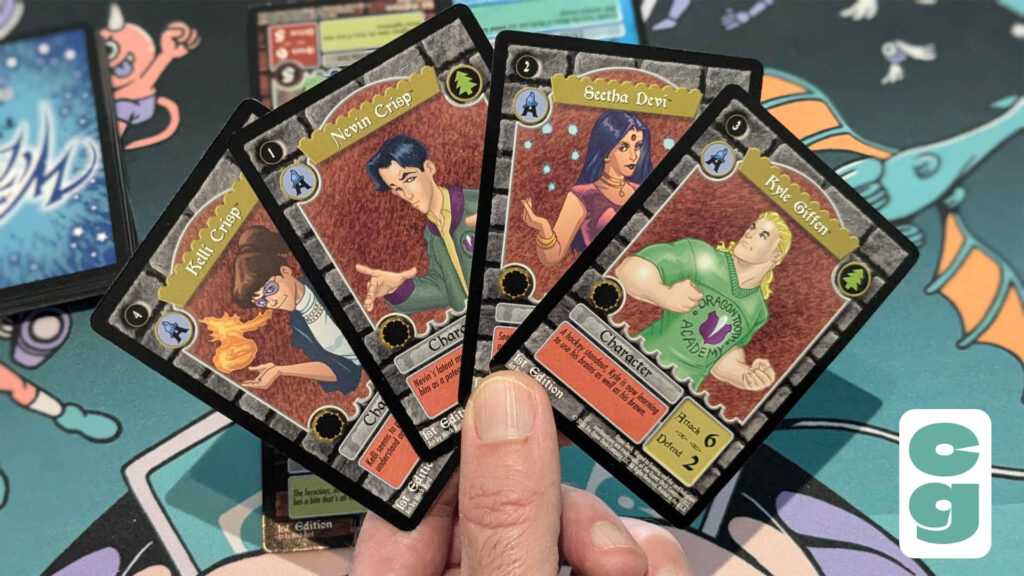 Four Main Character Cards From Wizard In Training