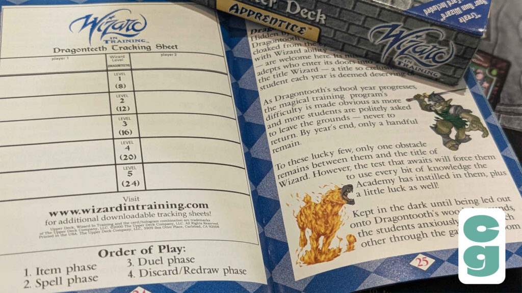 The Wizard In Training Score Sheet