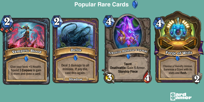 How do Rare cards look Hearthstone