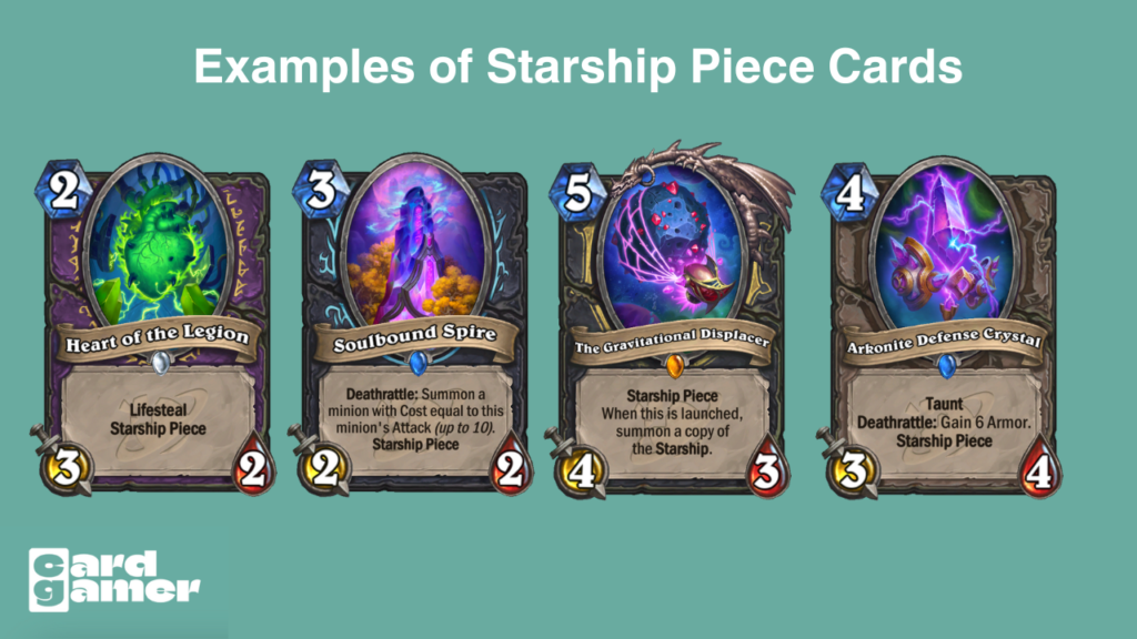 Hearthstone Starship Pieces Card Examples