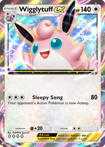 Wigglytuff EX, from Genetic Apex, a set for the Pokémon TCG Pocket app.