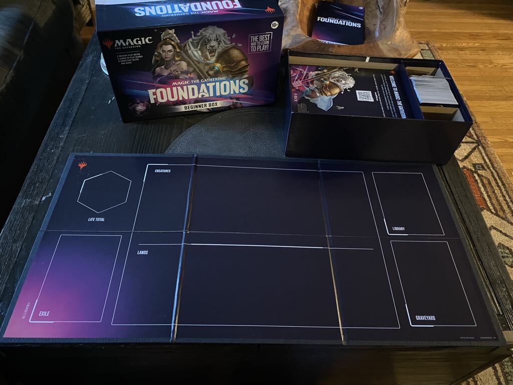 The board for the Magic: The Gathering Foundations Beginner Box. Image credit: Josh Nelson