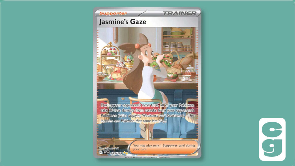 The Pokémon TCG card Jasmine's Gaze, in its Special illustration Rare variant